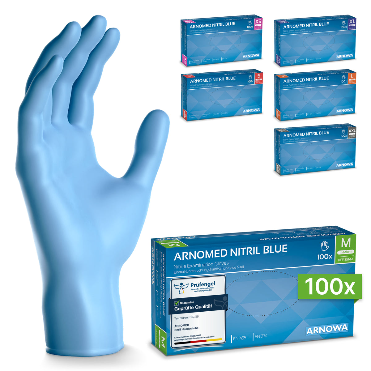 ARNOMED NITRIL BLUE Nitrilhandschuhe blau, 100 Stück