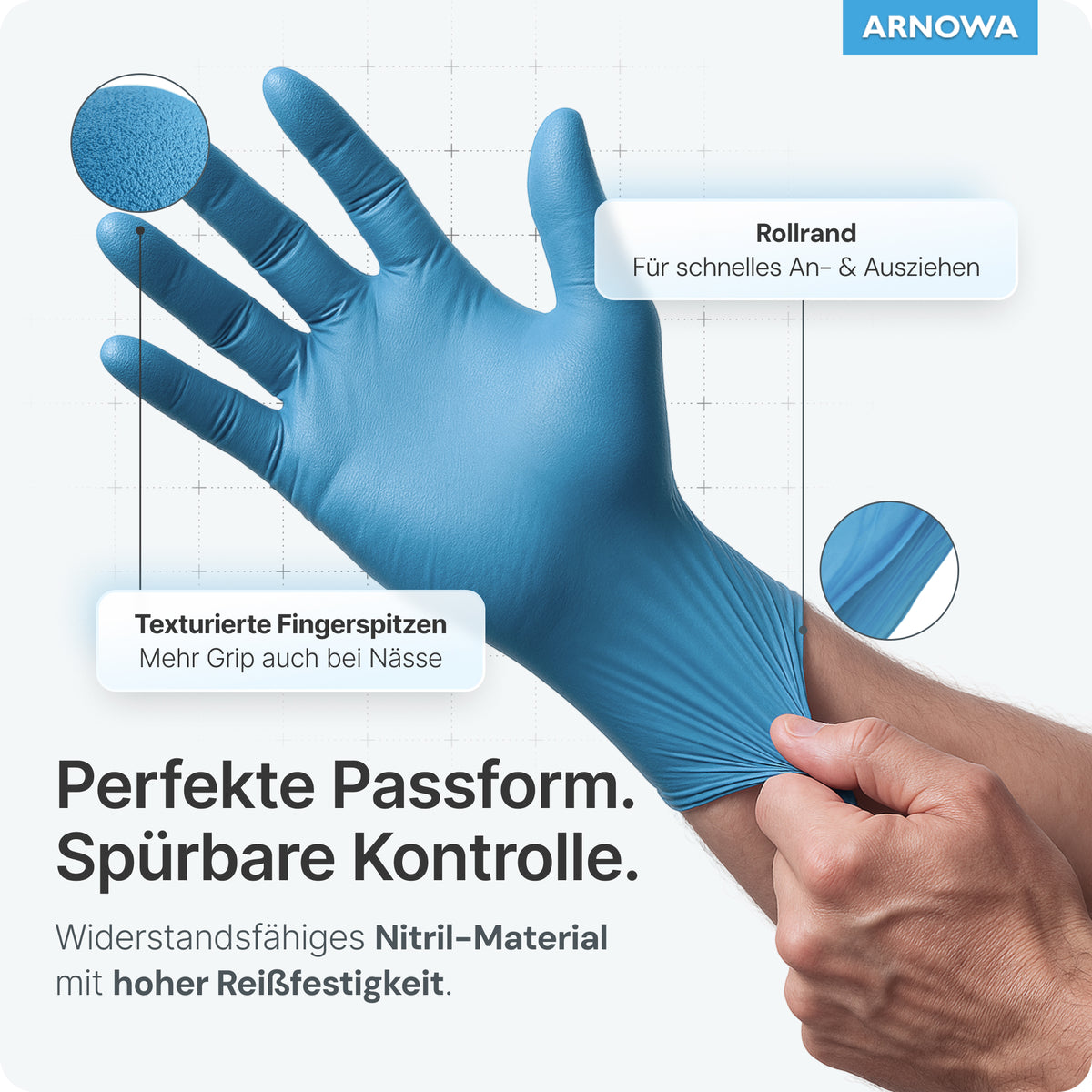 ARNOMED NITRIL BLUE Nitrilhandschuhe blau, 100 Stück