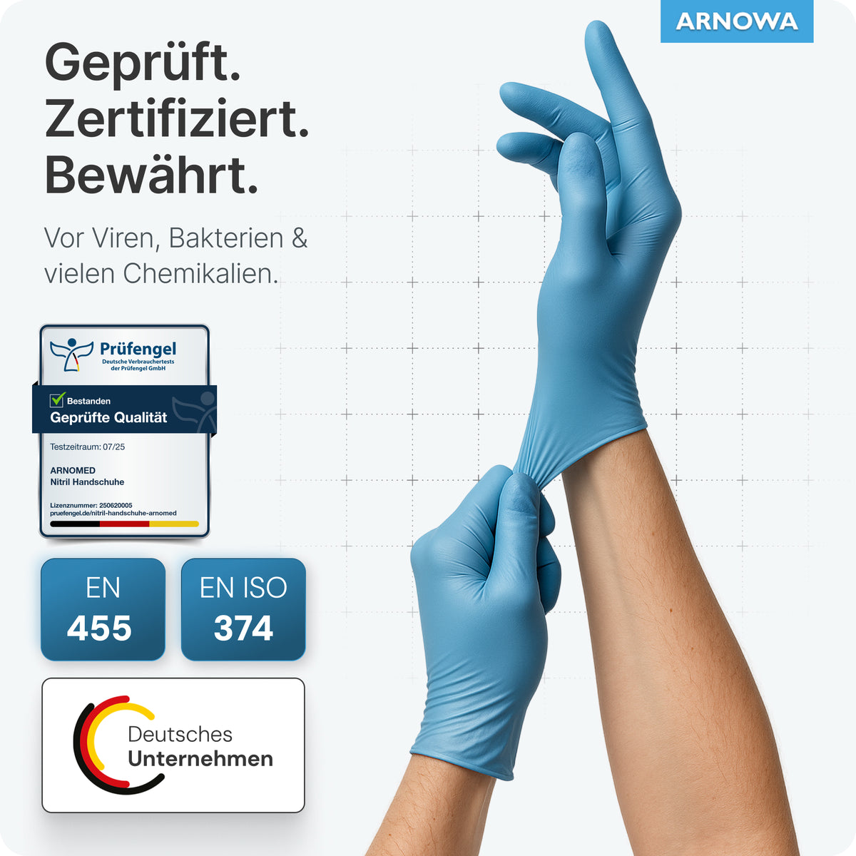 ARNOMED NITRIL BLUE Nitrilhandschuhe blau, 100 Stück