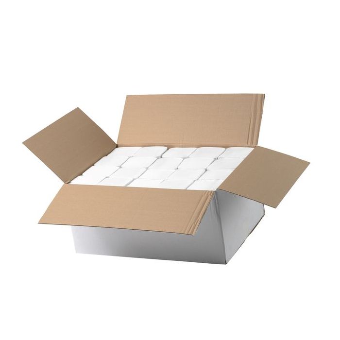 Papernet STANDARD ECO Falthandtücher V-Falz 2-lagig, weiß, 21 × 23 cm – 3.990 Blatt