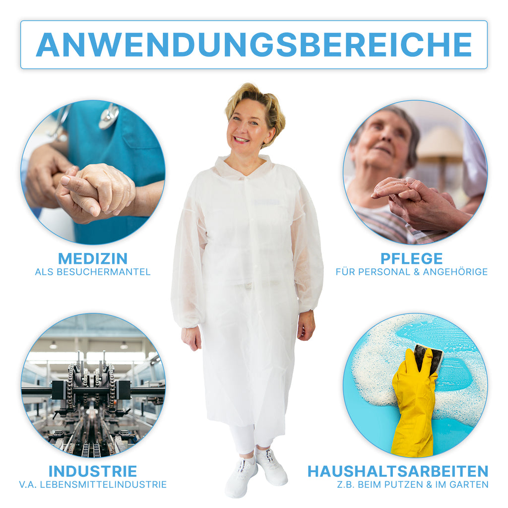 ARNOMED PROTECT PP-Besuchermantel – 5 Stück