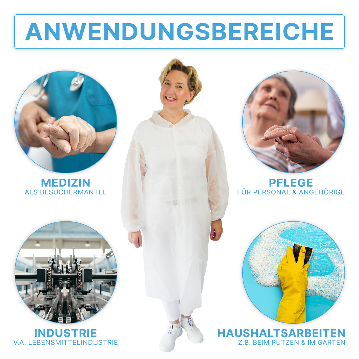 ARNOMED PROTECT PP-Besuchermantel – 5 Stück