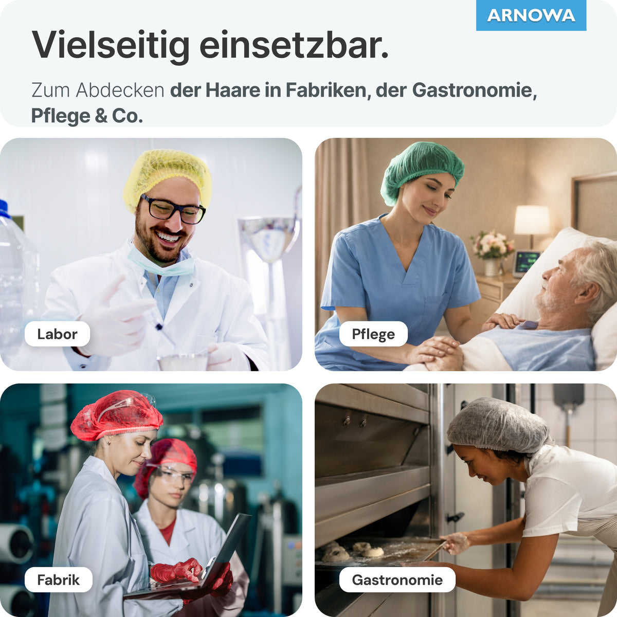 ARNOMED COVER PP-Klipphaube – 100 Stück