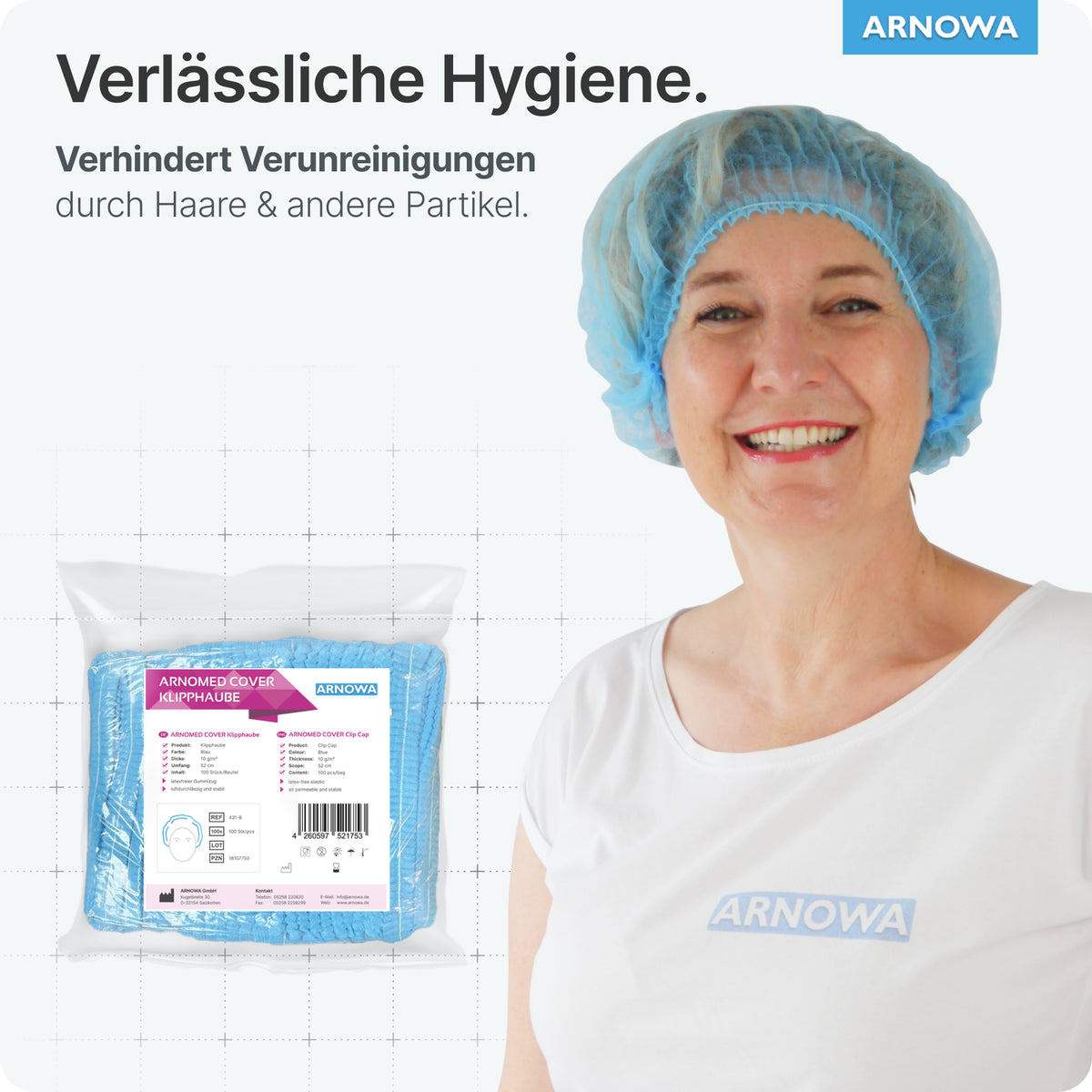 ARNOMED COVER PP-Klipphaube – 100 Stück
