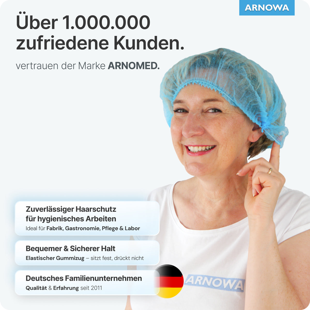 ARNOMED COVER PP-Klipphaube – 100 Stück