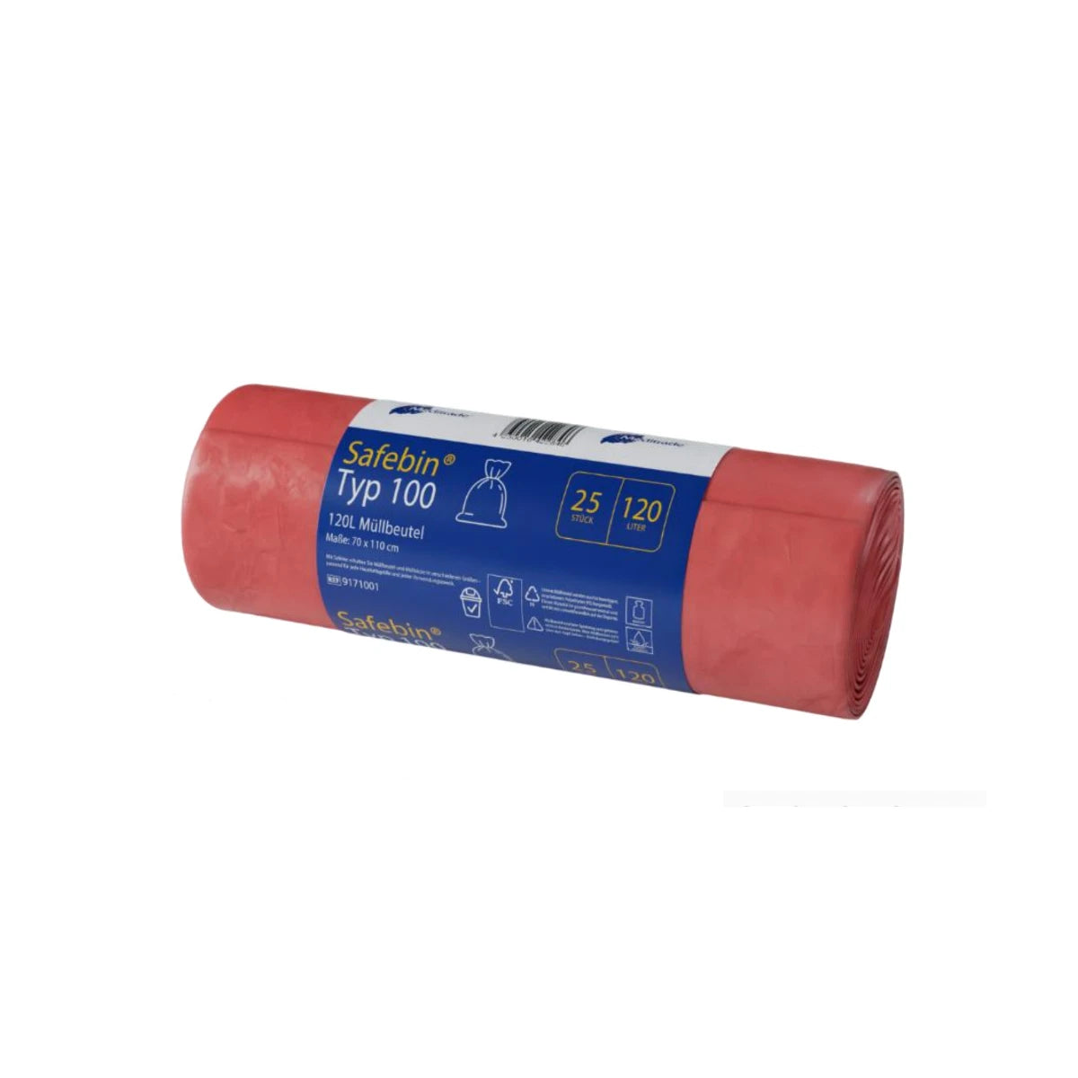 Safebin® Müllbeutel 120 L rot – extra stark, 25 Stück